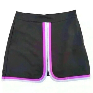 Lady Hagan Women’s Black Golf Skort Black with Purple & White Contrast Size 2
